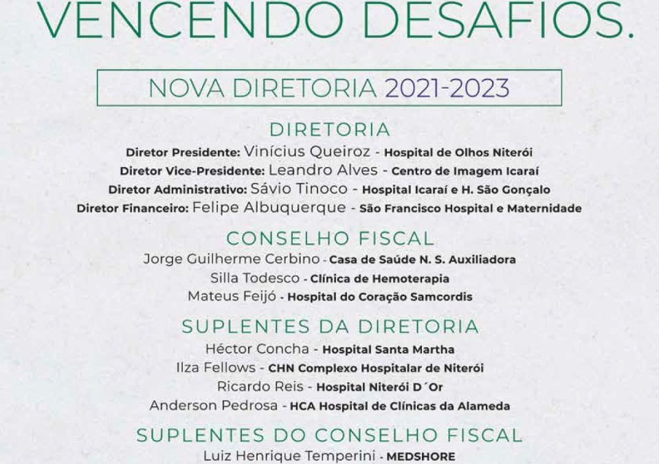 Nova diretoria 2021-2023