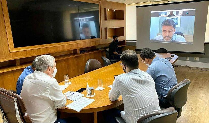 Reunião virtual com o prefeito e secretário de saúde